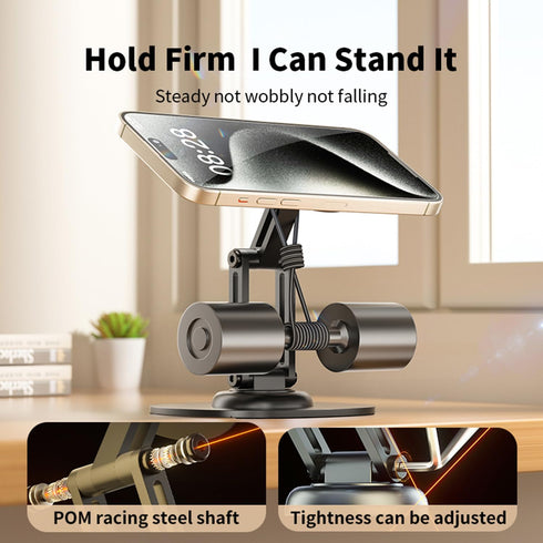 KOBBRAN 360 17 16 Max/15/14/13/12 Magnetic Phone Stand for Desk Rotating Adjustable Foldable Aluminum for MagSafe Cell