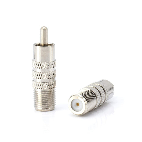 THE CIMPLE CO - RF (F81) and RCA Coaxial Adapter, 4 Pack for RG11, RG6, RG59, RG58, SDI, CCTV
