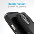 Speck Presidio2 15 6.1 inch 14/13 Grip iPhone Case - - Compatible with iPhone - Black/Slate Grey/White