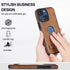 Leather case for iPhone 15 Plus Case, Thin Flexible Soft Grip Luxury Cover, Protective Slim with Kickstand Shockproof Phone Cases Compatible with iPhone 15 Plus (Brown, for iPhone 15 Plus)