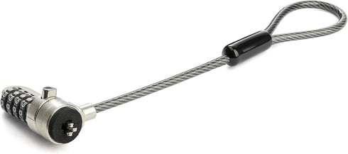 StarTech.com Universal Laptop Cable Lock - 6” Anti Theft 4-Digit Combination K-Slot Lock for Multiple Devices