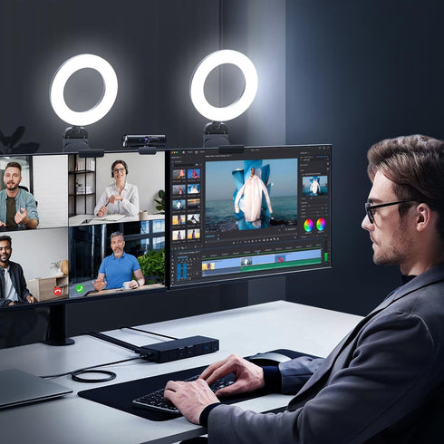 Evershop 2Packs-Ring Meetings,5" Light for Computer Laptop,Video Conference Lighting kit for Zoom Small Led Selfie