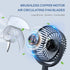 Mini Desk Fan, USB Powered Desktop Fan with 4 Speeds, Portable Personal Air Circulator for Office, Black