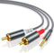 RCA to 3.5mm AUX Cable, 6.6 Feet 3.5 mm to RCA 2-Male Headphone Jack Adapter Splitter