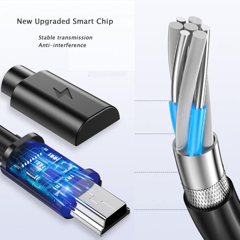 USB Charger Cable Compatible with TI-84 Plus CE Graphing Calculator | TI-84 Plus, TI-84 Plus C Silver Edition, TI 89