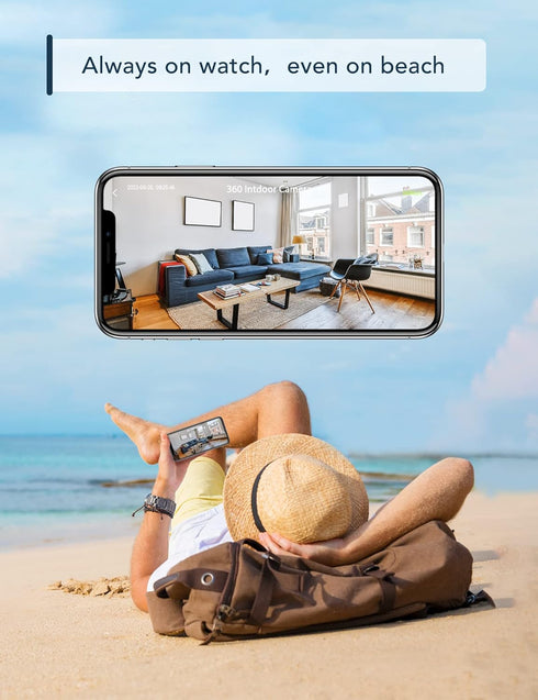 GNCC Indoor Camera for Home Security with Night Vision, Motion Detection, and 2-Way Audio