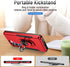 for Samsung Galaxy S23 Plus Case, Rugged Protective Military Grade Shockproof Case with Kickstand (Red)