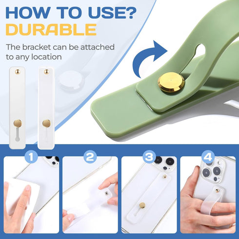 OLLBIT 2PCS Phone Grip Finger Holder Loopy Phone Case Phone Grips for Back of Phone Universal Portable Phone Strap