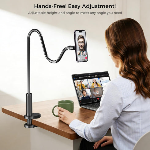 Voinap 360 17 16 15 14 13 12. Magnetic Gooseneck Phone Holder for Bed, Flexible Long Arm Overhead Phone Mount