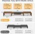 1~2~3 3 WESTREE Triple Dual Monitor Stand Riser, Extra Long Monitor Stand for Monitors, Monitor Stand with Length
