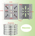 2pcs Universal Wall Mounting Bracket with 6 Loops, Stainless Steel Vertical Pole Mount Adapter for CCTV Security Camera