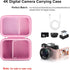 4K Digital Camera Carrying Case for Femivo/VETEK/IWEUKJLO/VJIANGER/WIKICO/Saneen/OIEXI 4K 48MP Vlogging Camera, Travel Compact Camera Storage Cover Bag Organizer Holder, Pink