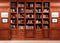 DULUDA 7x5 FT Brown Bookshelf Backdrop Library Modern Bookcase Office Backdrop Video Recording