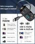 4 in 1 Retractable Car Charger, 60W Fast Phone Charger with Cord, Compatible with iPhone 15/14/13/12/11 Pro Max