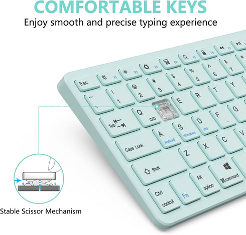 Bluetooth Keyboard for iPad, Compatible with iPad 10th/9th/8th, Air 5th/4th, Pro 13/12.9/11 inch, Portable, Blue