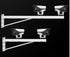 2D Adjustable Security CCTV Camera Mounting Bracket, Universal Joint Bracket Crossbar Adapter (2D Aluminum Alloy)