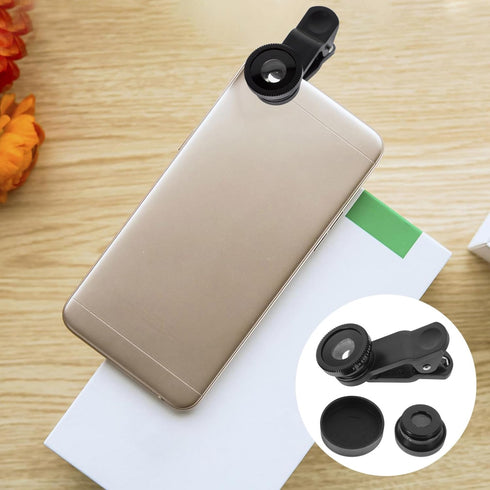 TEHAUX 1set Phone Camera Lens Macro Wide Angle Fisheye Lens Kit for Mobile Photography and Attachments Easy to Install