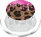 Leopard Print Abstract Animal Skin Dripping Pink Bling PopSockets MagSafe PopGrip for iPhone