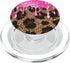 Leopard Print Abstract Animal Skin Dripping Pink Bling PopSockets MagSafe PopGrip for iPhone