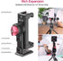 Metal Phone Tripod Mount with 3 Cold Shoes & Arca Port, 360° Smartphone Tripod Adapter for iPhone Samsung Cell Phone