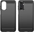 Shockproof Carbon Fiber Jacket Case for Samsung Galaxy A15 5G, Scratch Resistant Soft TPU, for Galaxy A15 4G (Black)