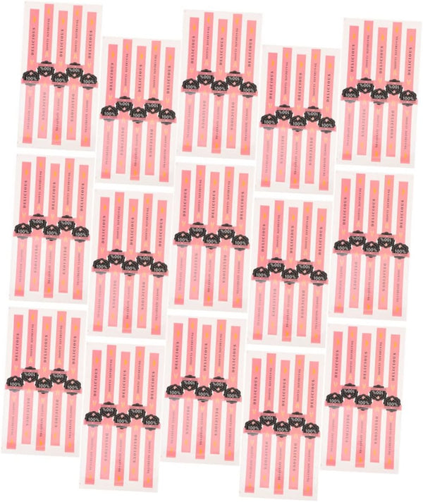 100pcs Self Adhesive Paper Sealing Stickers for Packaging, Pastry Seal Strip for Handmade Craft Art, Food Retail Sticker