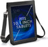USA GEAR 10 inch Tablet Case with Shoulder Strap, Compatible with Apple iPad 2019, Samsung Galaxy Tab A 10.1, Black