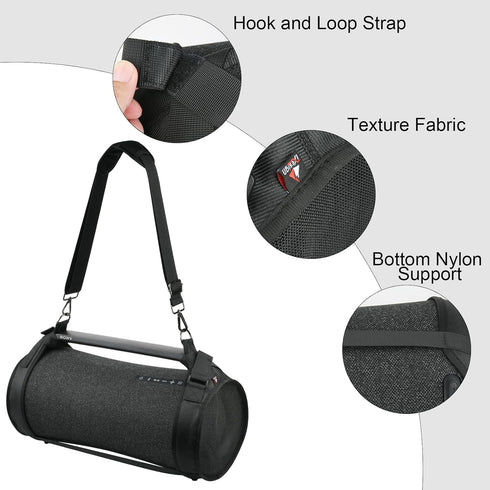 TXEsign Travel Carrying Strap Case Compatible with Sony SRS-XG500 X-Series Wireless Portable Bluetooth Boombox, Two Sides Mesh Covers Case Protective Cover with Shoulder Strap