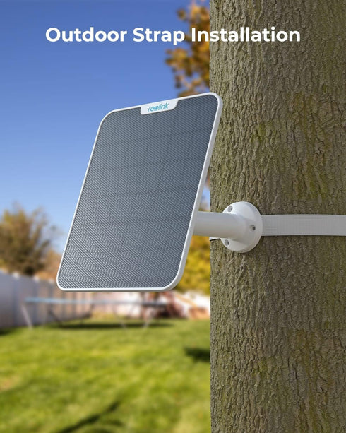 REOLINK 6W Solar Panel White, Non-Stop Power Supply for Wireless Battery Cameras, Waterproof, Adjustable Mount