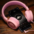 noot products Kids Headphones K11, Foldable Stereo Wired On-Ear Headset, Soft Pink