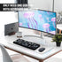 FOPETT Wireless Keyboard and Mouse Combo - 104 Keys Full-Sized 2.4 GHz Round Keycap Colorful Keyboards, USB Receiver