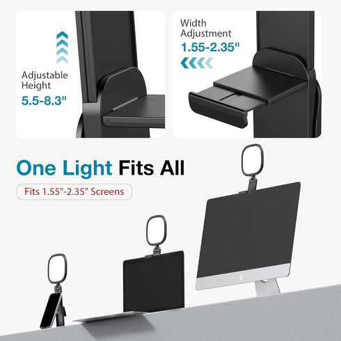 InnoGear 120 5 Video Conference Light for Computer, LED Streaming Light On-Camera Video Lights for Monitor Camera