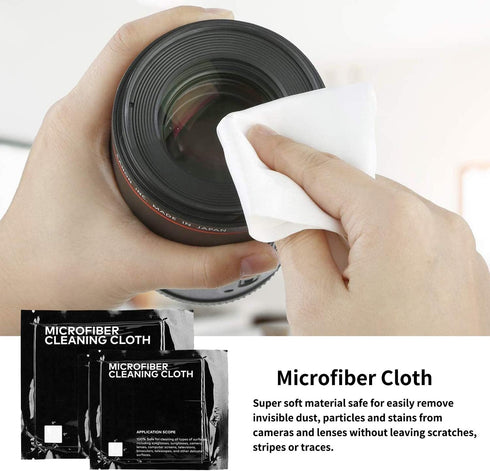 Professional DSLR Camera Cleaning Kit with APS-C Swabs, Microfiber Cloths, and Cleaning Pen