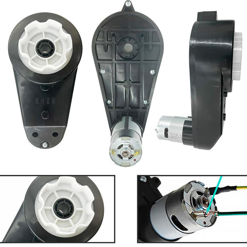2PCS 24 Volt RS555 35000RPM High-Speed Motor Gearbox for Power Wheels, Kid's Ride on Toys Car Motor Upgrade, Pair of