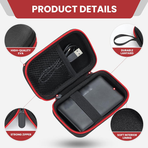 Magnetic Portable Charger Case for Anker 621/622/633/321/324, Fits Anker PowerCore 5000/10000mAh (Black)