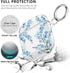 Protective Clear Floral Case Cover with Cleaner Kit, Shockproof Women Girls Keychain for Apple Airpods 2/1 Charging Case