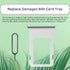 for iPhone 8 Plus Silver SIM Card Slot Replacement with Waterproof Rubber Ring and Card Removal Tool