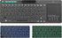 Rii RT518S Wireless and Bluetooth (Dual Mode) 2-LED Color Backlit Multimedia Keyboard with Multi-Touch Big Size