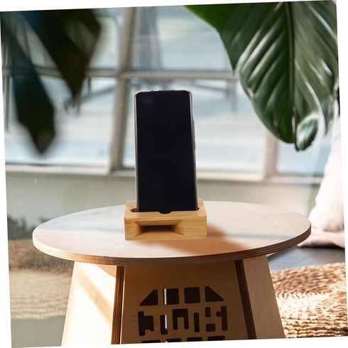 NUOBESTY Universal Phone Sound Amplifier - Wooden Bamboo Mobile Phone Holder with Loudspeaker Dock