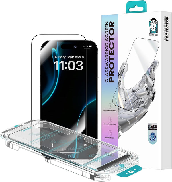 BENKS GlassWarrior Sapphire Screen Protector for iPhone 17 Pro 6.3 inch, 3D