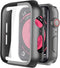 Black Hard Case for Apple Watch SE Series 6/5/4 44mm with Screen Protector