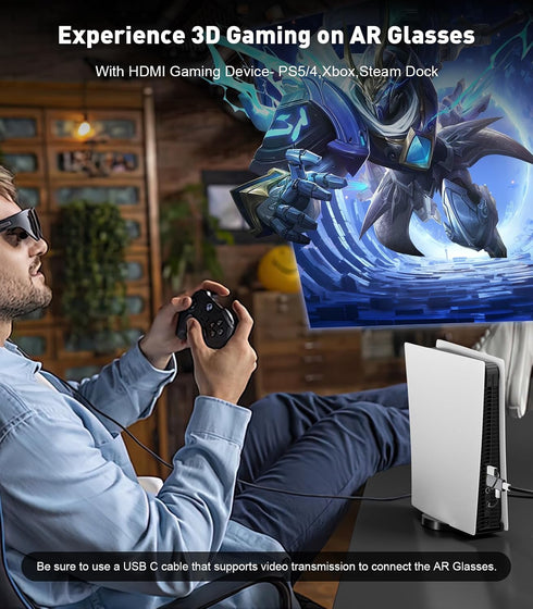 UANTIN (4K 60Hz) Laptop,PS5,XR/AR HDMI to USB C Adapter Uni-Directional HDMI (Source) to Type-C (Display) Male