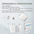SinitoAula 30W 2pcs), USB-C Charger Block with Extra USB-A Port (White, Fast Charging Plug for Wall Outlet, Type C