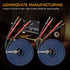 UCINNOVATE 2 Pack Bi-Wire Speaker Cable with Gold Plated Banana Plugs, 13 AWG HiFi OFC Audio Wire (1.5m / 4.9FT)
