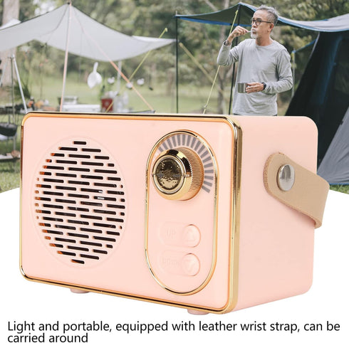 Zopsc Retro Bluetooth Speaker, Vintage Speaker with Lovely Old Fashioned Style, Bluetooth 5.0 Card AUX Input USB Drive Support, Suitable for Home, Outdoor, Travel, Parties,