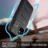 Marrkey Heavy Duty Waterproof Case for iPhone 14, Durable Metal Full Body Protection, Shockproof Rugged Defender, Black
