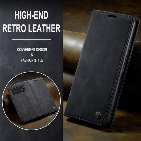 Kowauri Leather Wallet Case for Google Pixel 6, Classic Design with Card Slot and Magnetic Closure Flip Fold Case