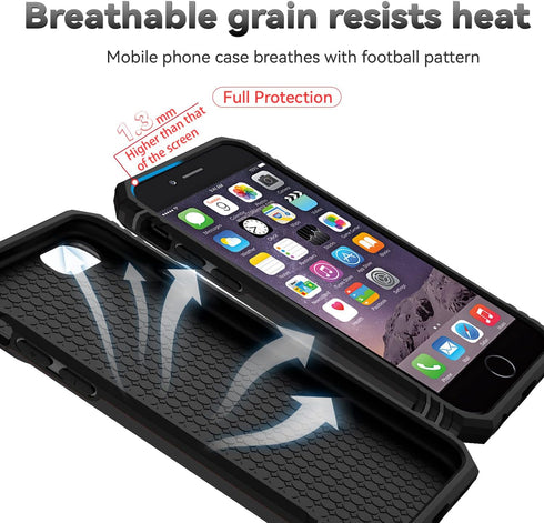 Shop iPhone SE Case 2022/3rd/2020/2nd Gen, iPhone 8/7, Black Military Grade Shockproof Case with Kickstand & Lens Cover.