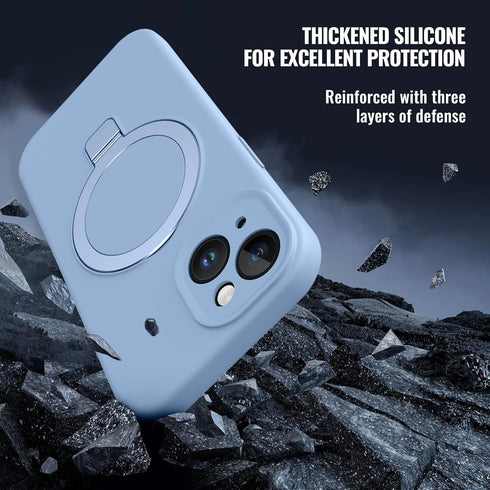 Vanxiliiy 13 13 6.1" Compatible with iPhone Case with Stand, Premium Slim Liquid Silicone Phone Cases for iPhone