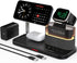 5 in 1 Wireless Charger with Alarm Clock for Apple, Mag-Safe Charging Station for iPhone 16/15/14/13/12, Apple Watch